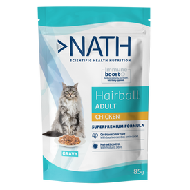 Nath - Aliment Humide Anti-Boule de Poil en Sachet - 85g