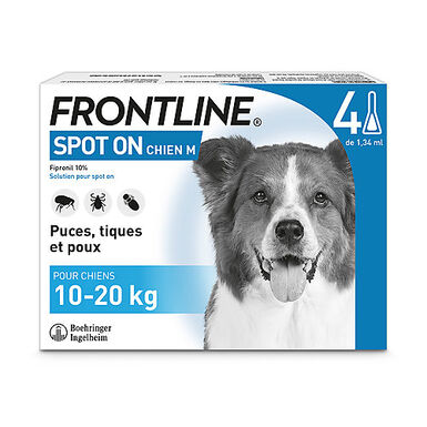 Frontline - Pipettes Antiparasitaire pour Chien de 10 à 20Kg - 4x1,34ml