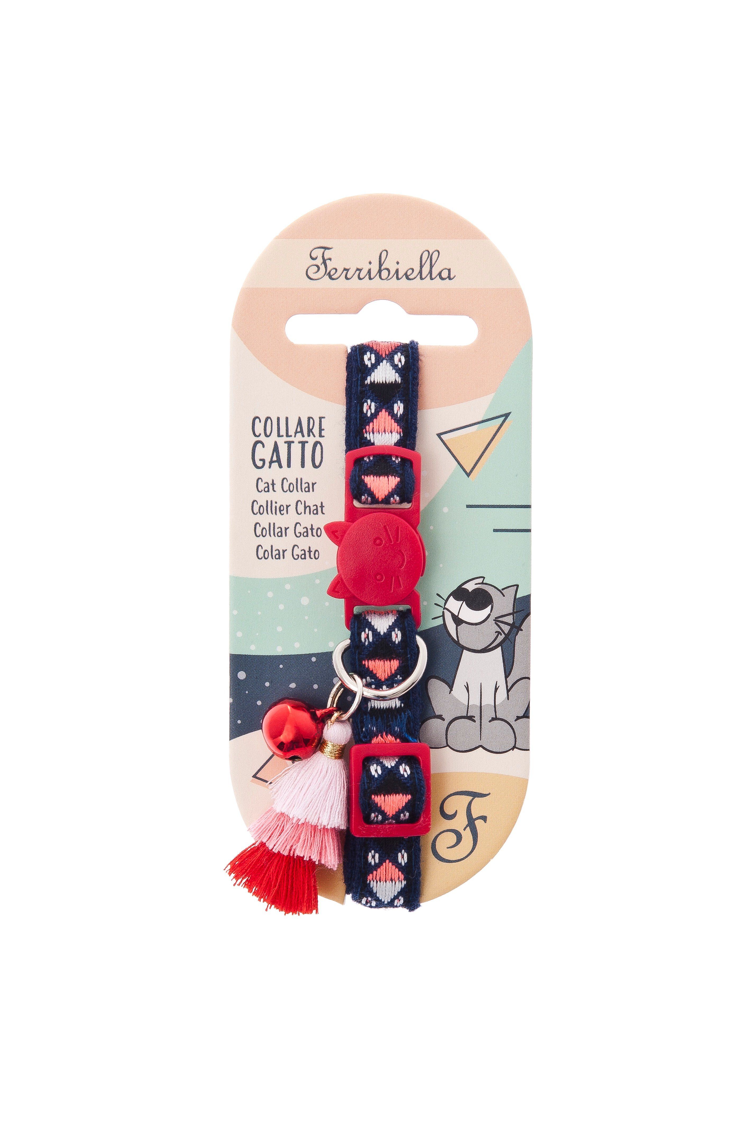 Ferribiella - Collier Anti-&eacute;tranglement Bohemian pour Chats - Rouge Image num&eacute;ro 2