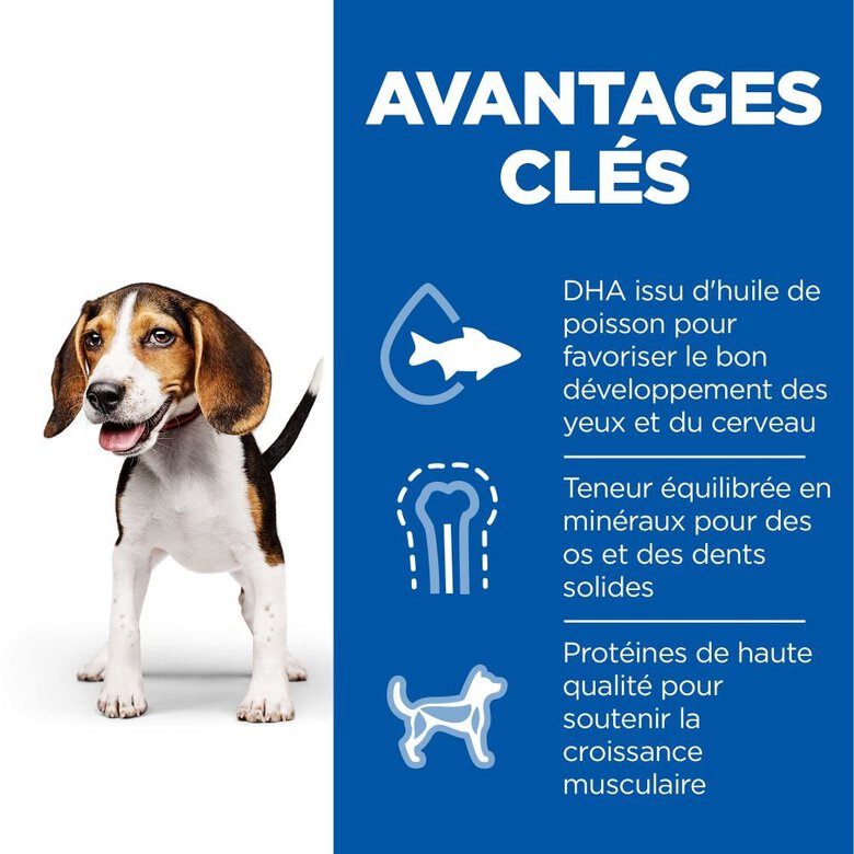 Hill's Science Plan - Puppy Croquettes Pour Chiot Au Poulet  - 12kg Image numéro 3 Hill's Science Plan - Puppy Croquettes Pour Chiot Au Poulet  - 12kg Image numéro 3