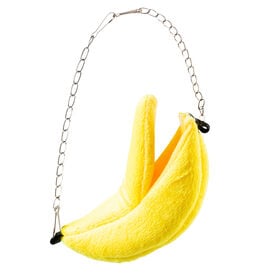 Duvoplus - Maison Banane en Peluche Jaune - 20x6x6cm