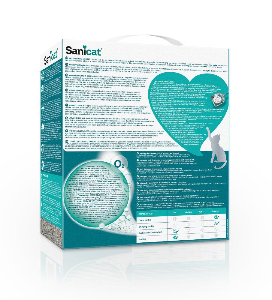 Sanicat - Liti&egrave;re Ultra Agglomerante &agrave; l'Oxygene Actif pour Chat - 10L Image num&eacute;ro 2