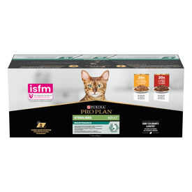 Pro Plan - Pochons Adulte Stérilisé Boeuf Poulet pour Chats - 40x85g