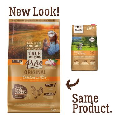 True Origins Pure - Croquettes au Poulet pour Chaton - 2kg
