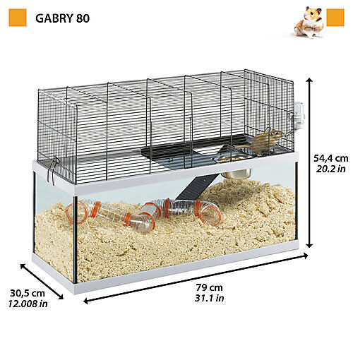 Ferplast - Cage Gabry 80 pour Rongeurs - 30x79x51cm Image num&eacute;ro 2