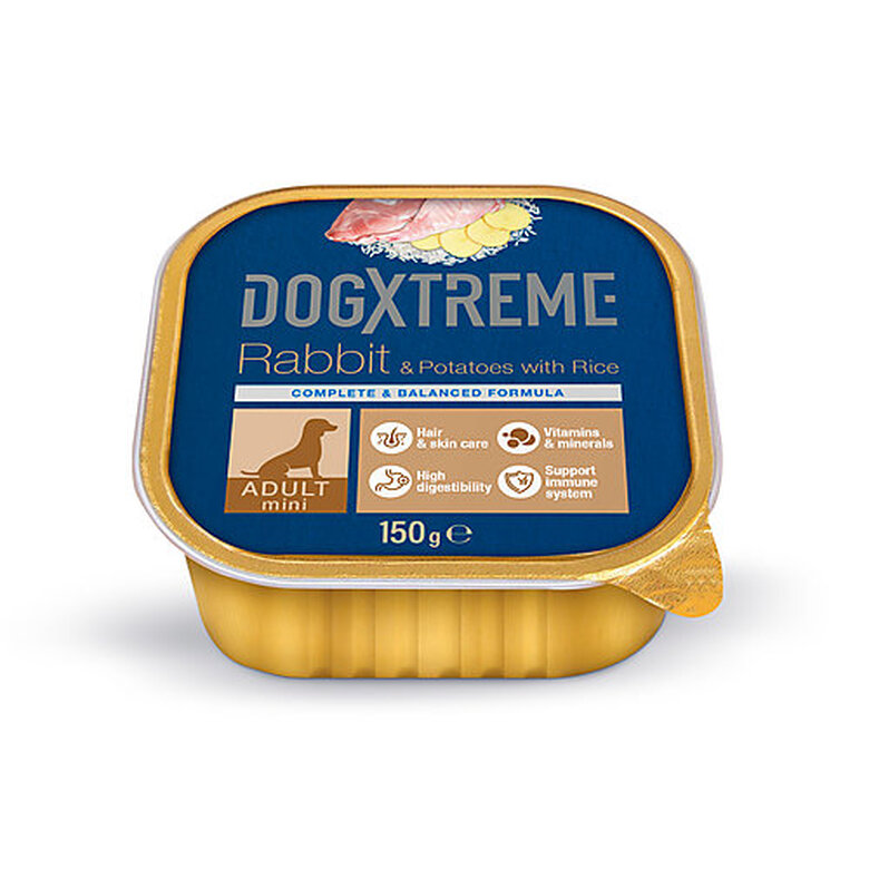 DogXtreme - Barquette au Lapin pour Chien adulte - 150g image number null