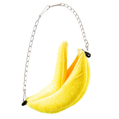Duvoplus - Maison Banane en Peluche Jaune - 20x6x6cm