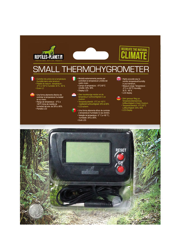 Reptiles Planet - Thermom&egrave;tre-Hygrom&egrave;tre Digital Small Thermohygrometer pour Terrarium Image num&eacute;ro 1