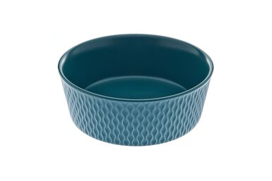 Ferribiella - Bol Porcelaine Galatea Pétrole pour Chiens