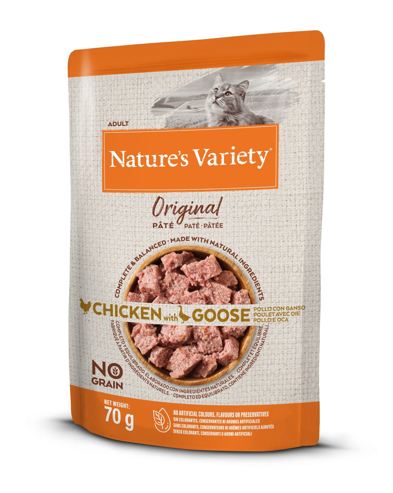 Nature's Variety - P&acirc;t&eacute;e Original au Poulet et Oie pour Chat - 70g Image num&eacute;ro 1