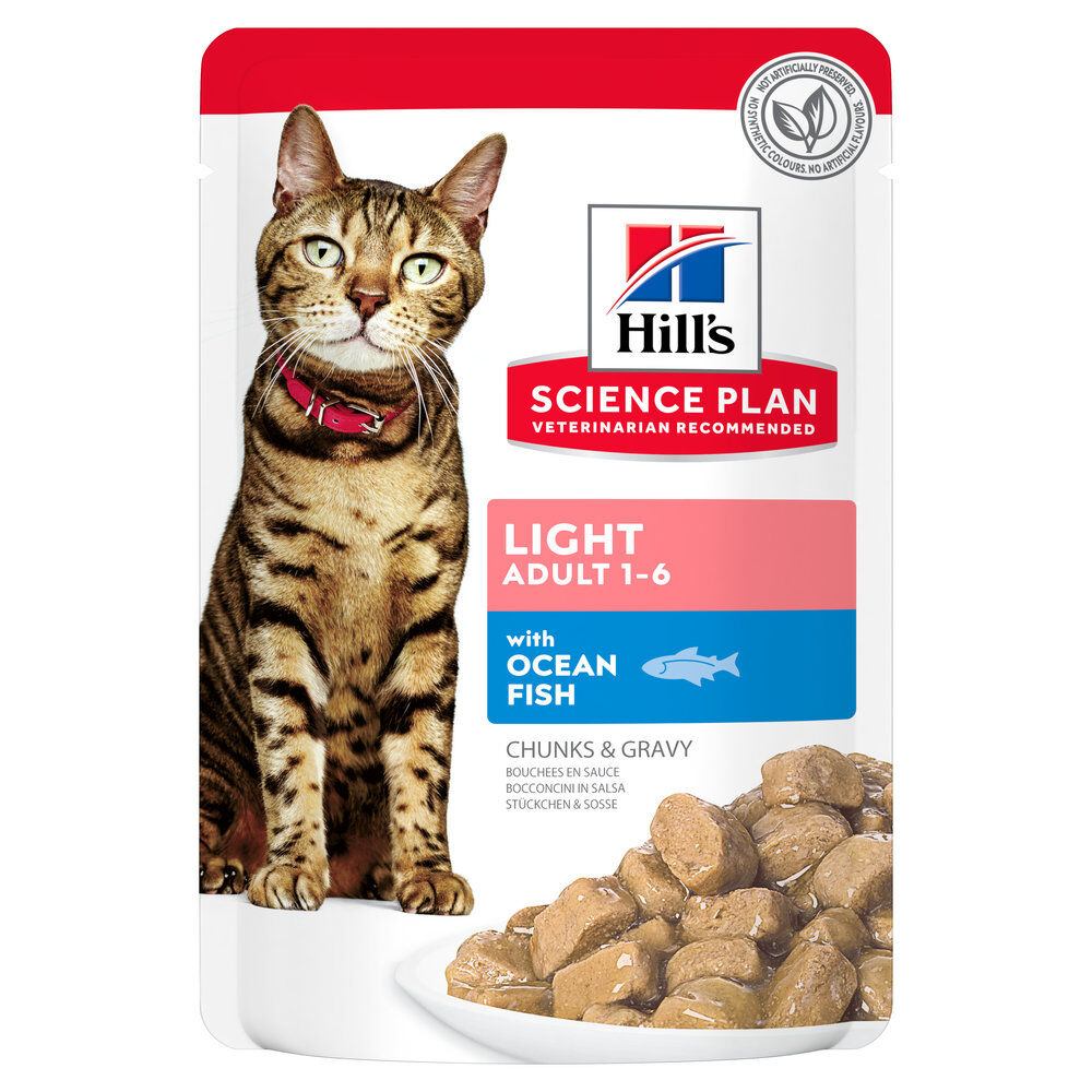 Hill's - Sachet Repas Science Plan light pour Chat Adulte au Poisson - 85g Image num&eacute;ro 1