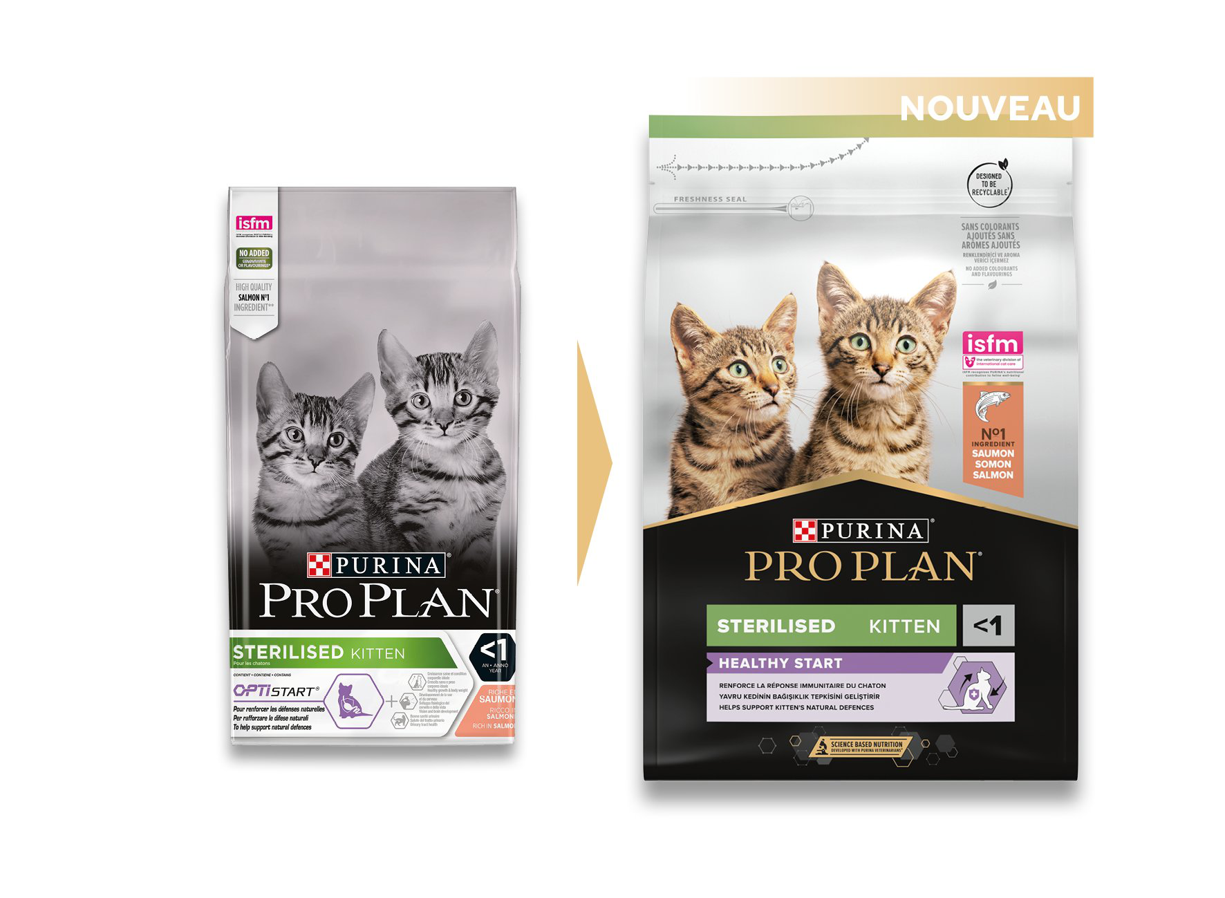 Pro plan - Croquettes Sterilised Kitten au Saumon pour Chaton - 1,5Kg Image num&eacute;ro 3