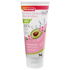 Beaphar - Shampoing Bio Huile D'avocat & Rose pour Chat et Chaton - 200ml