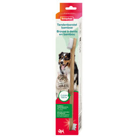 Beaphar - Brosse &agrave; Dents en Bambou pour Chien et Chat - x1