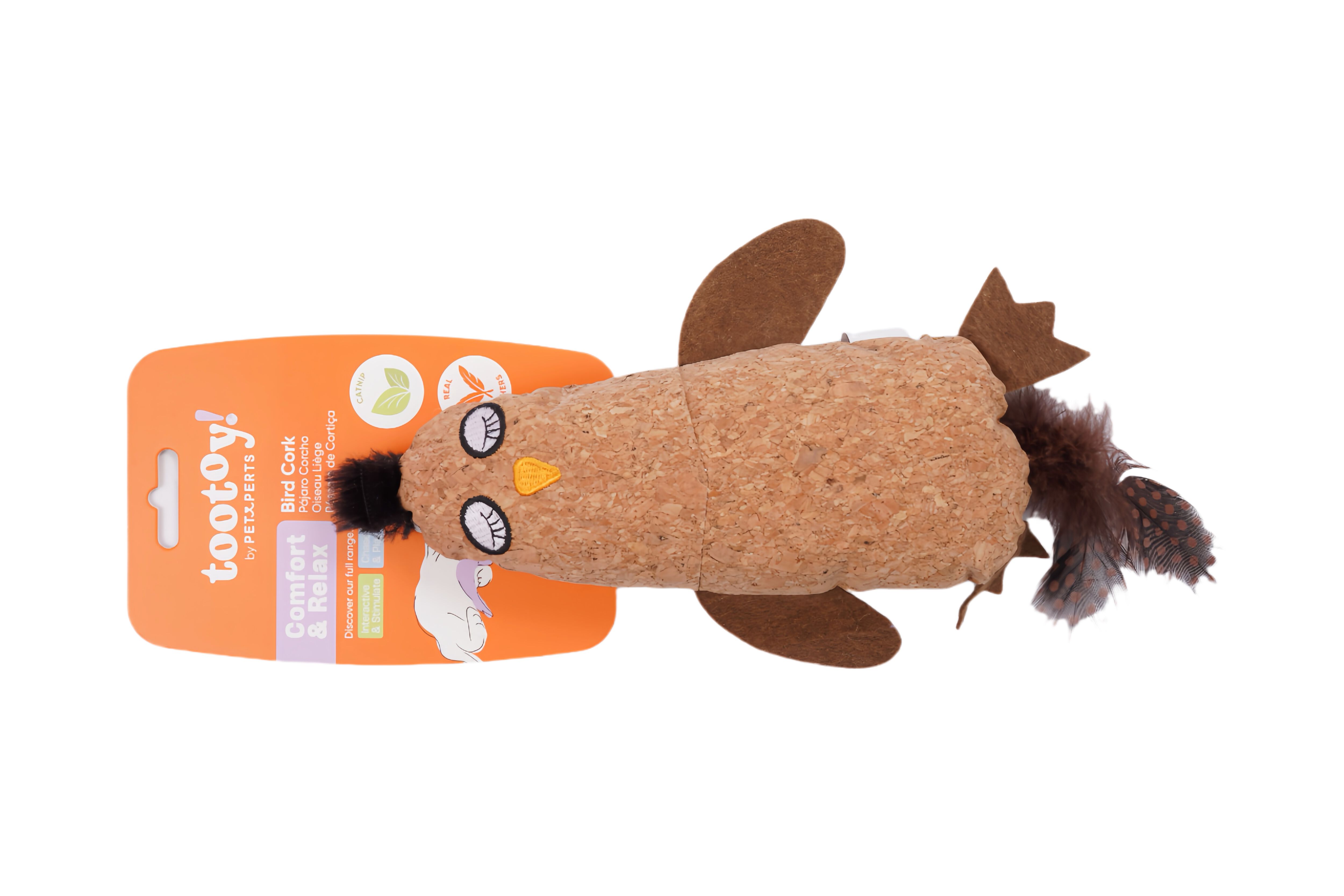 Tootoy! - Jouet Oiseau Li&egrave;ge pour Chats - Marron Image num&eacute;ro 4