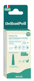 DeBonPoil - Pipette Antiparasitaire 3 Actifs pour Chat - x1