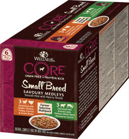 Wellness CORE - Sélection de Fermier Savoury Medleys Pâté pour Chien Petite Race - 510g