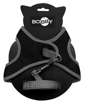 Bobby - Pack Harnais Mini + Laisse Safe Noir pour Chat