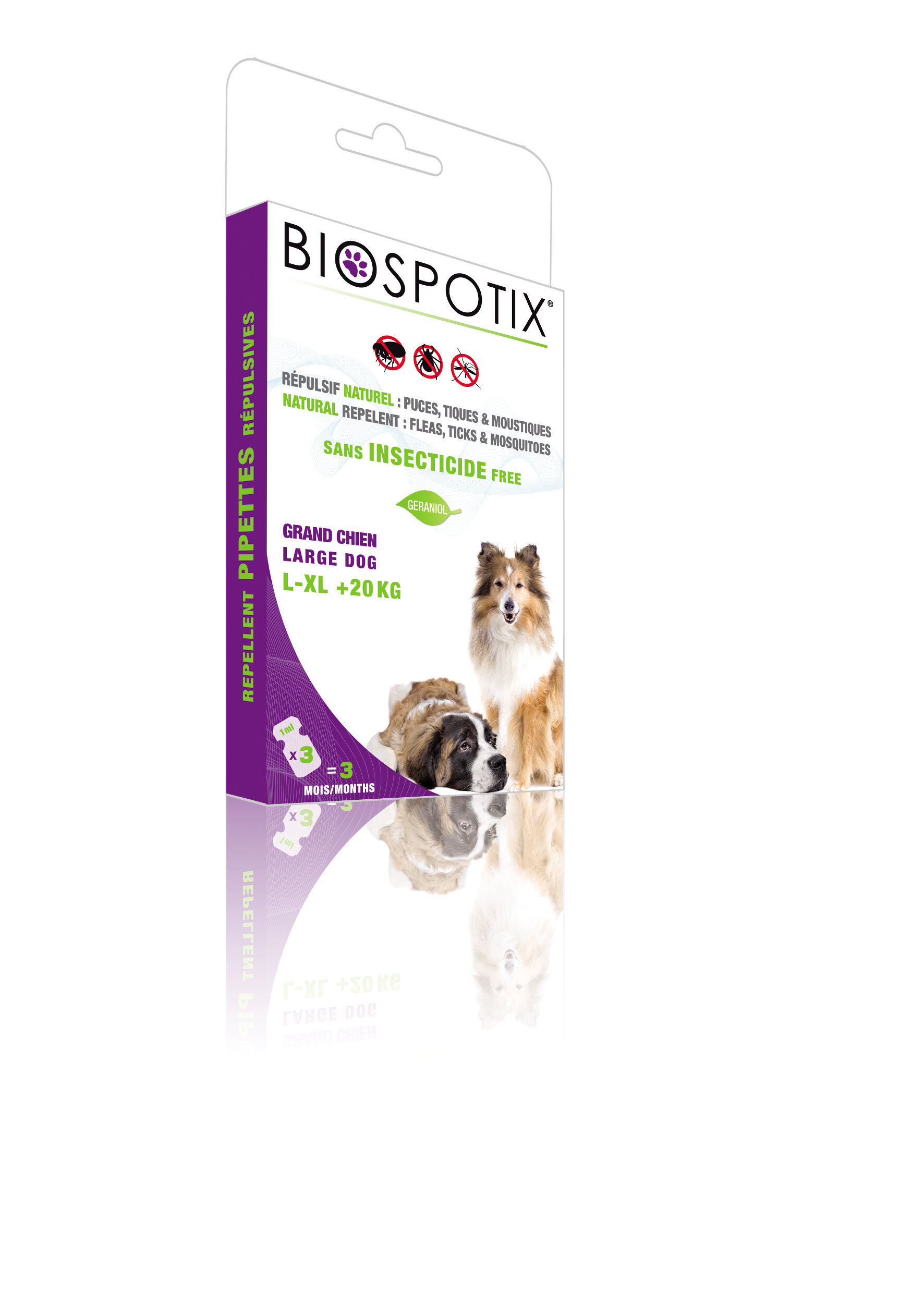 Biospotix - Pipettes R&eacute;pulsives L-XL pour Grand Chien - x3 Image num&eacute;ro 1