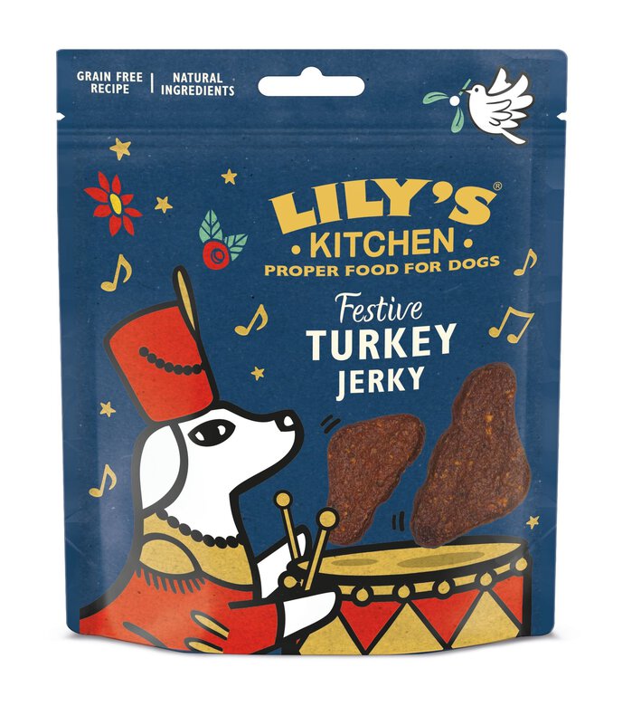 Lily's Kitchen - Friandises Festive Jerky à la Dinde pour Chien - 70g Image numéro 1 Lily's Kitchen - Friandises Festive Jerky à la Dinde pour Chien - 70g Image numéro 1