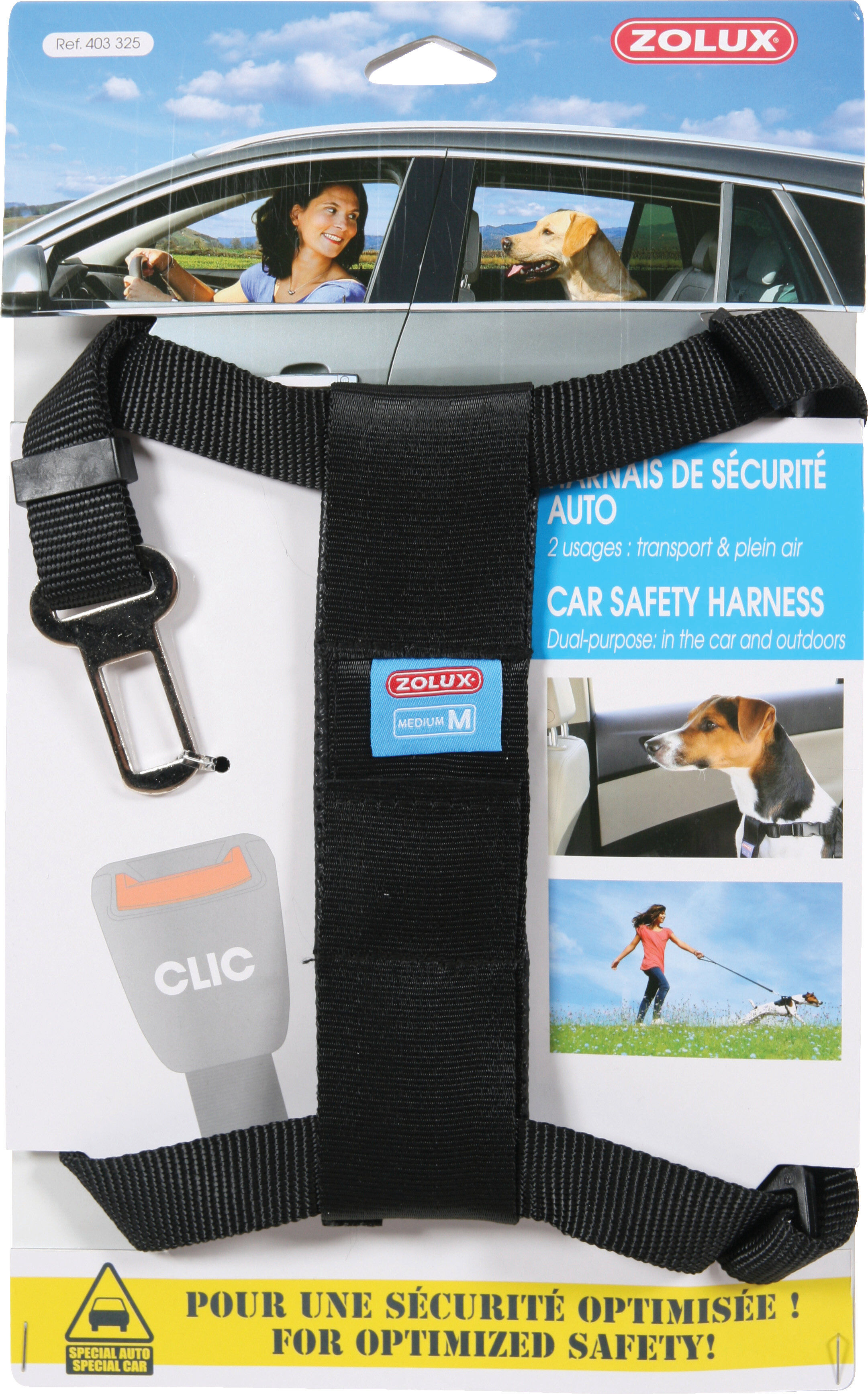 Zolux - Harnais de S&eacute;curit&eacute; Auto pour Chien - M Image num&eacute;ro 1