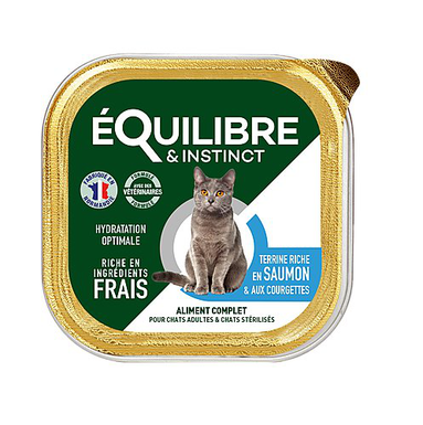 Equilibre & Instinct - Pâtée au Saumon et Courgettes pour Chat - 85g