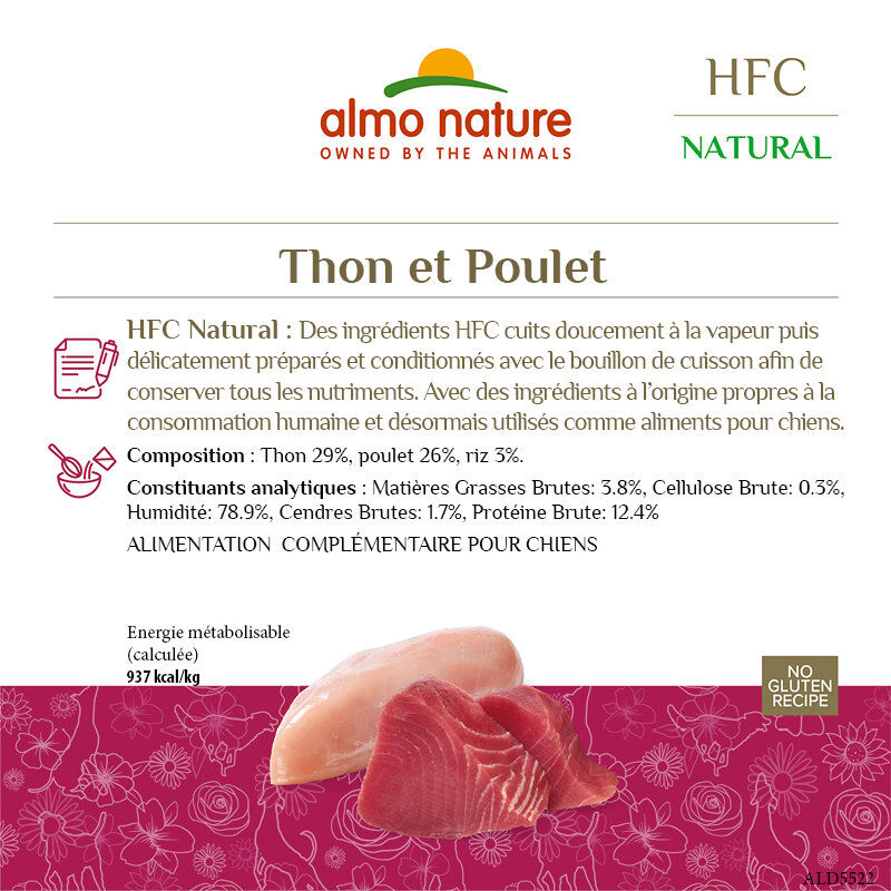 Almo Nature - P&acirc;t&eacute;e Hfc Thon Et Poulet - 290g Image num&eacute;ro 2