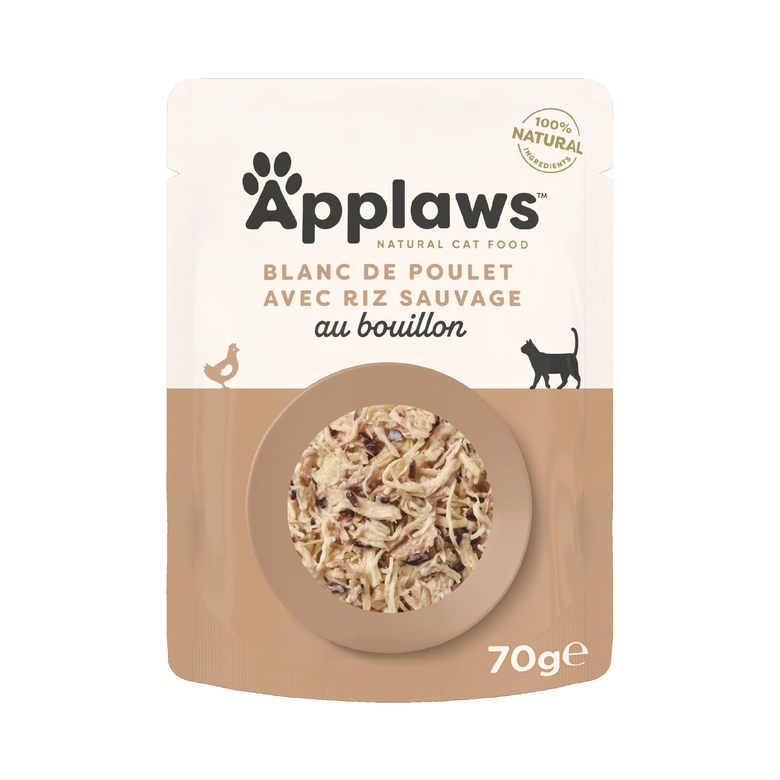 Applaws - Sachet Fraîcheur Poulet et Riz pour Chat - 70g Image numéro 1 Applaws - Sachet Fraîcheur Poulet et Riz pour Chat - 70g Image numéro 1