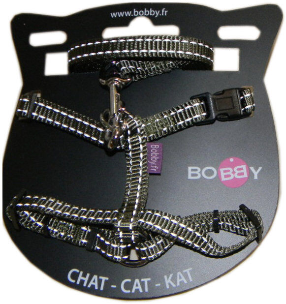 Bobby - Kit Harnais + Laisse SAFE pour Chat - Noir Image num&eacute;ro 2