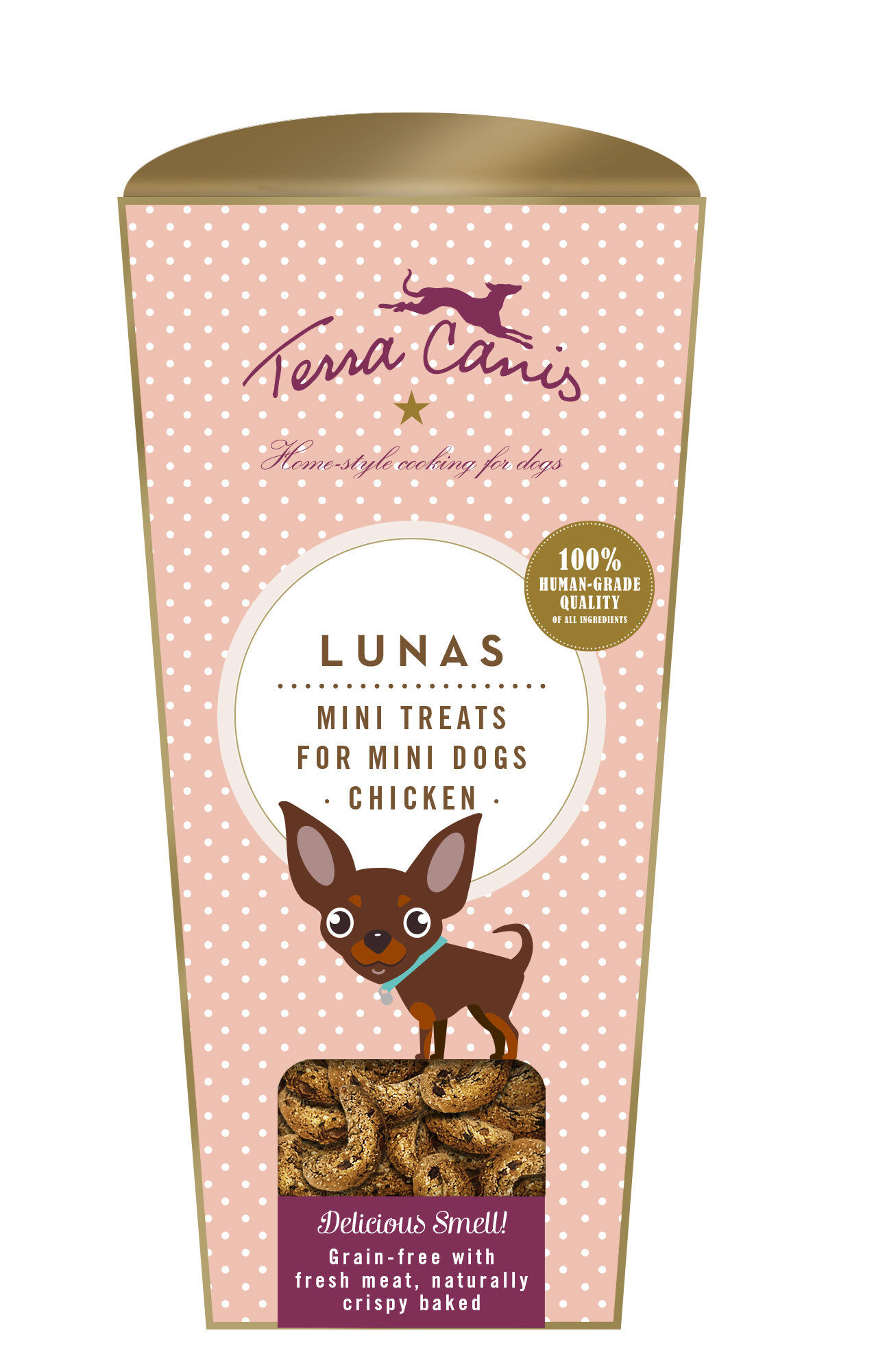 Terra Canis - Snacks Mini Lunas au Poulet pour Chiens - 130g Image num&eacute;ro 1
