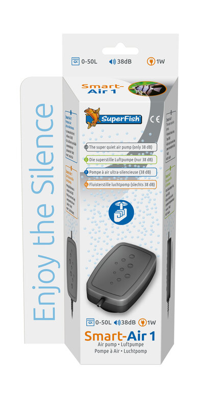 Superfish - Pompe SMARTAIR 1 Silencieuse pour Aquarium Image numéro 1 Superfish - Pompe SMARTAIR 1 Silencieuse pour Aquarium Image numéro 1