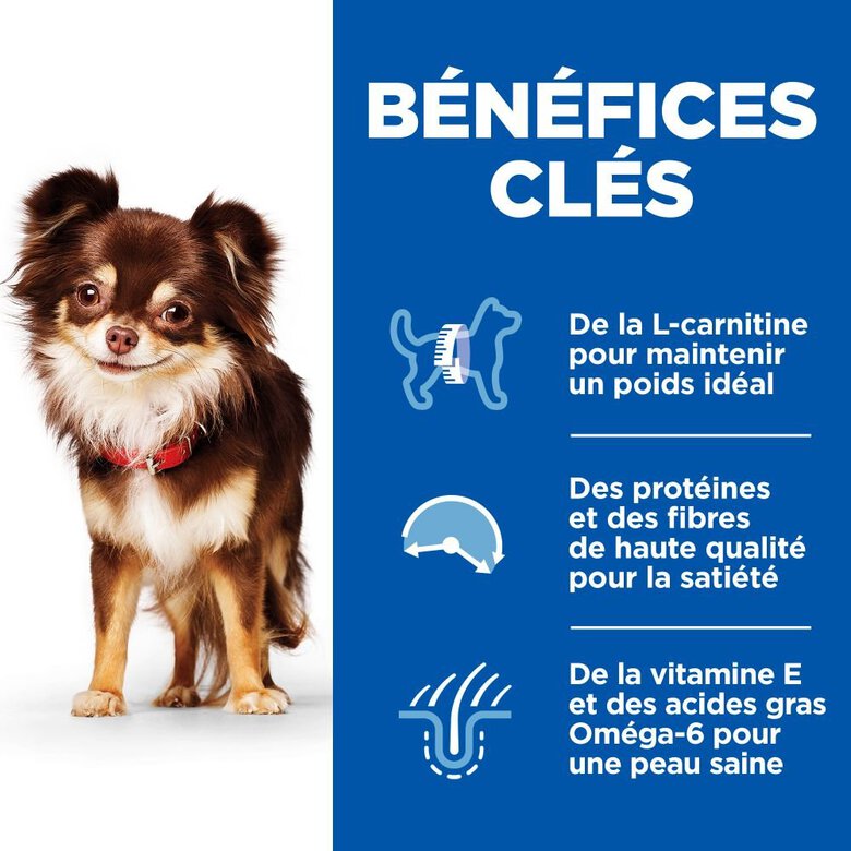 Hill's Science Plan - Adult Light Small & Mini Croquettes Pour Petit Chien Au Poulet -  6kg Image numéro 3 Hill's Science Plan - Adult Light Small & Mini Croquettes Pour Petit Chien Au Poulet -  6kg Image numéro 3
