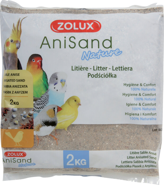Zolux - Sable AniSand Nature pour Oiseaux - 2Kg Image numéro 1 Zolux - Sable AniSand Nature pour Oiseaux - 2Kg Image numéro 1