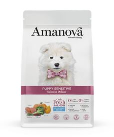 Amanova - Croquettes Puppy Sensitive au Saumon pour Chiots - 7Kg
