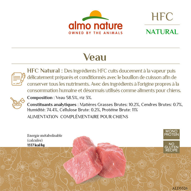 Almo Nature - P&acirc;t&eacute;e Hfc Veau - 290g Image num&eacute;ro 2