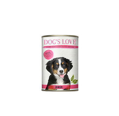 Dog's Love - Boîte Menu Complet 100% Naturel au Bœuf pour Chiot