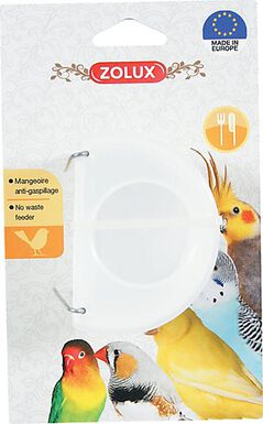 Zolux - Mangeoire Antigaspillage pour Oiseaux - Blanc