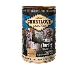 CARNILOVE - CHIEN ADULT SAUMON & DINDE BOÎTE - 400 GR