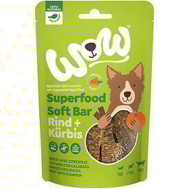 Wow - Friandises Barre Superfood Bœuf Citrouille pour Chiens - 150g