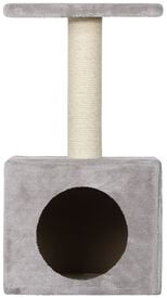 Animalis - Arbre a Chat Niche+Plateau 30x30x56.5cm - Gris
