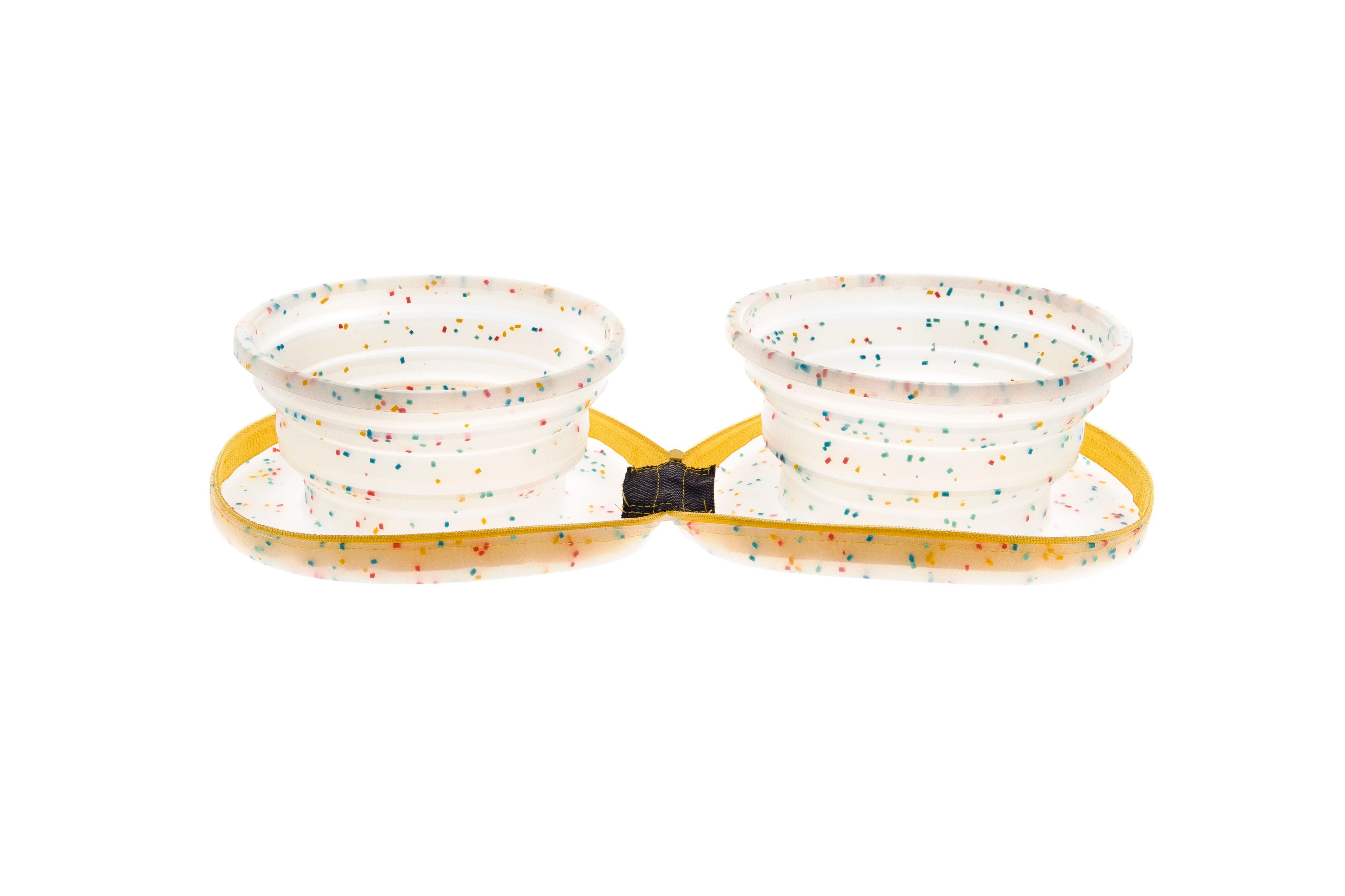 Ferribiella - Bol Double Conffeti en Silicone pour Chien - 350ml Image num&eacute;ro 1