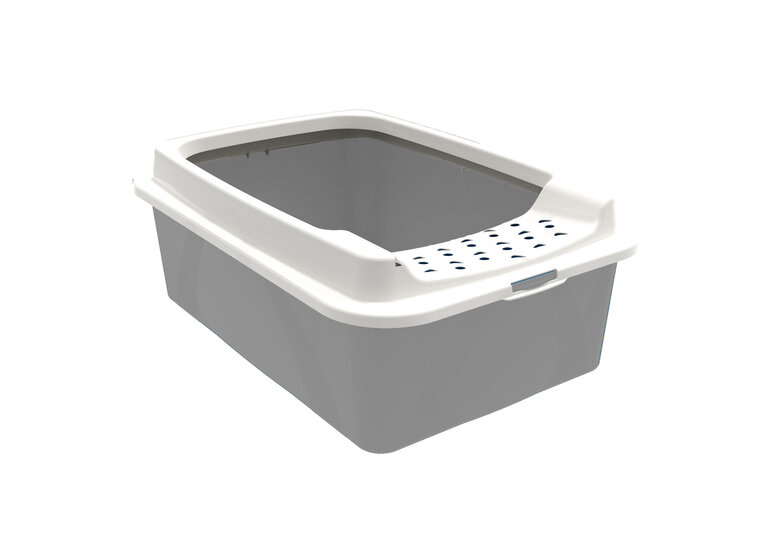 Animalis - Bac à Litière avec Rebord pour Chat - Gris Image numéro 1 Animalis - Bac à Litière avec Rebord pour Chat - Gris Image numéro 1