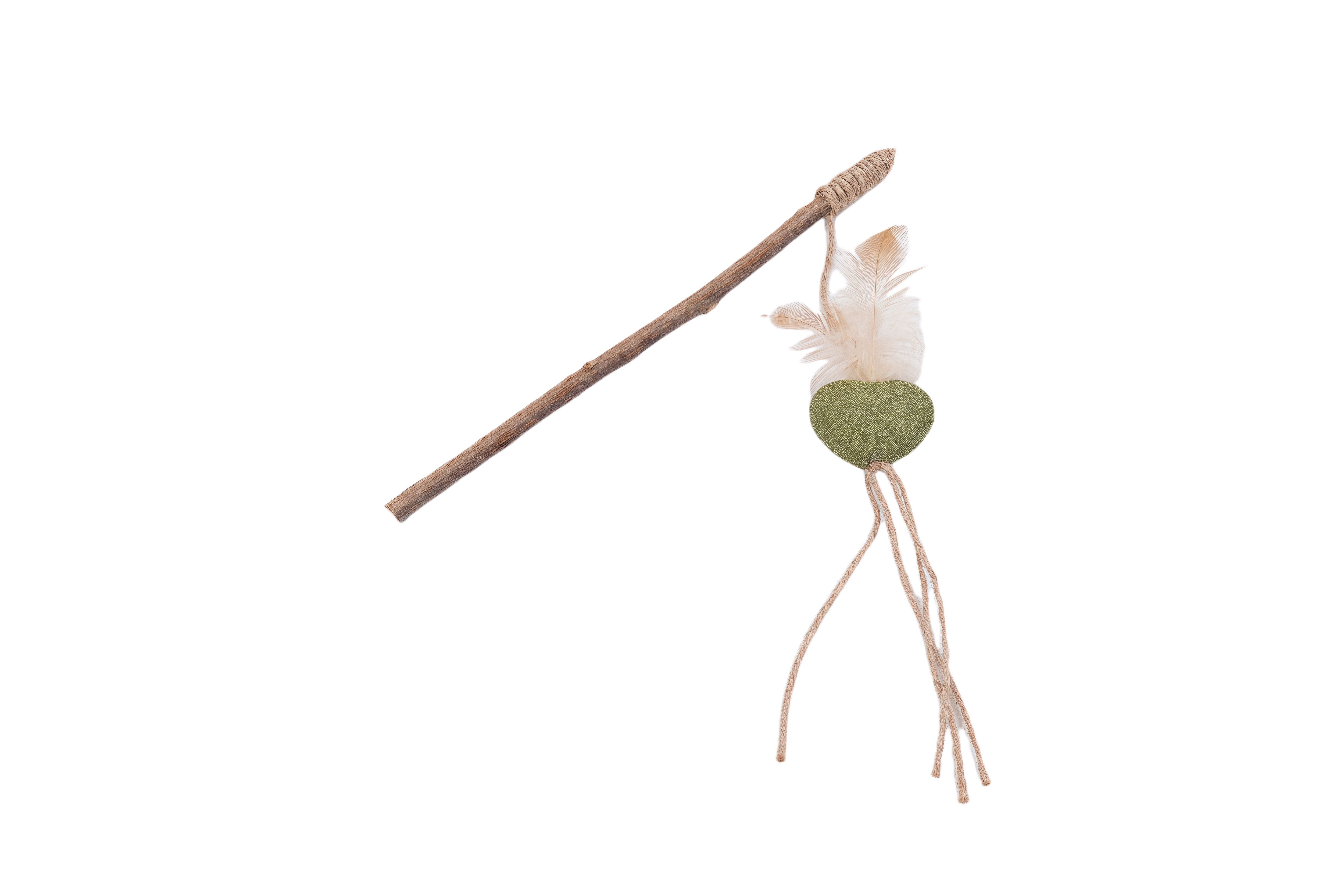 Tootoy! - Canne &agrave; P&ecirc;che Forme de Coeur avec Herbe &agrave; Chat - 25cm Image num&eacute;ro 1