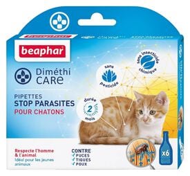 DiméthiCARE - Pipettes STOP Parasites pour Chaton - 6x0,75ml
