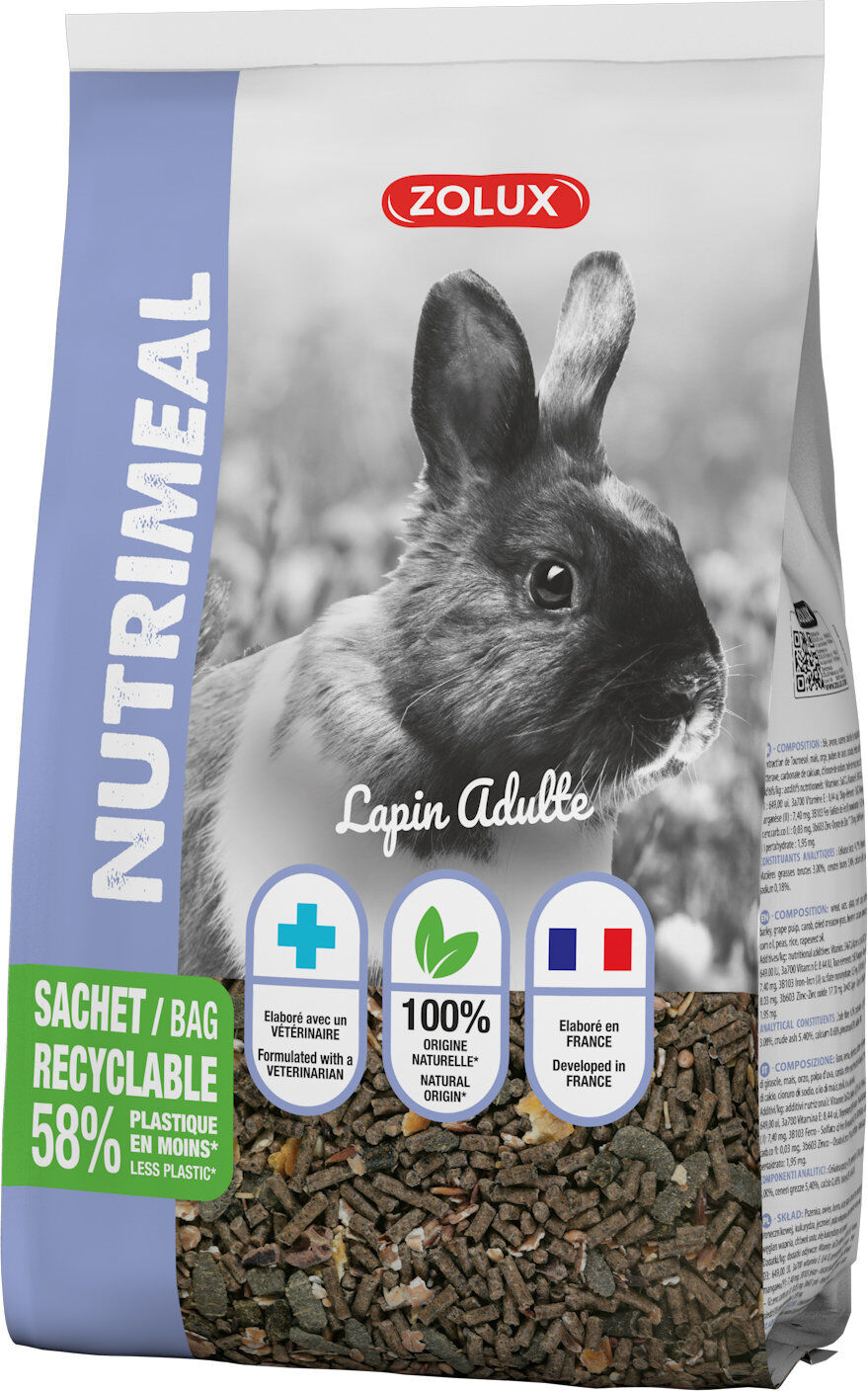 Zolux - Aliment Compos&eacute; Nutrimeal pour Lapin Adulte - 2,5Kg Image num&eacute;ro 1