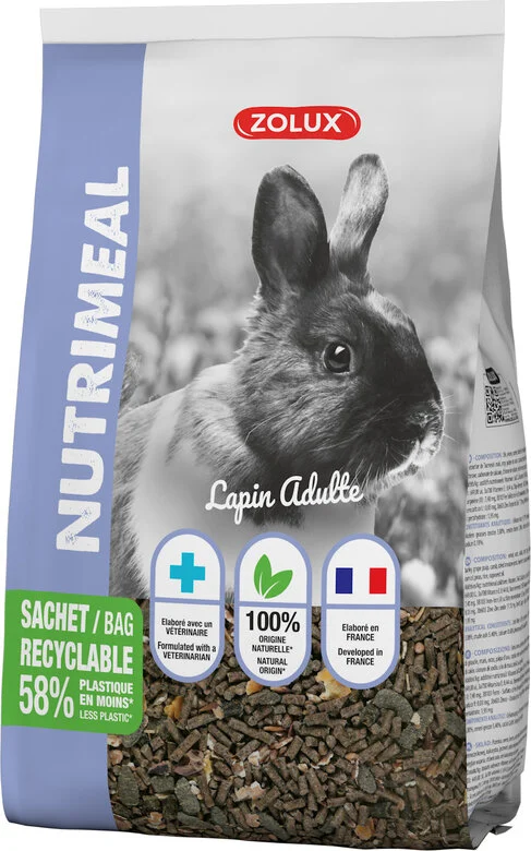 Zolux - Aliment Composé Nutrimeal pour Lapin Adulte - 2,5Kg Image numéro 1 Zolux - Aliment Composé Nutrimeal pour Lapin Adulte - 2,5Kg Image numéro 1