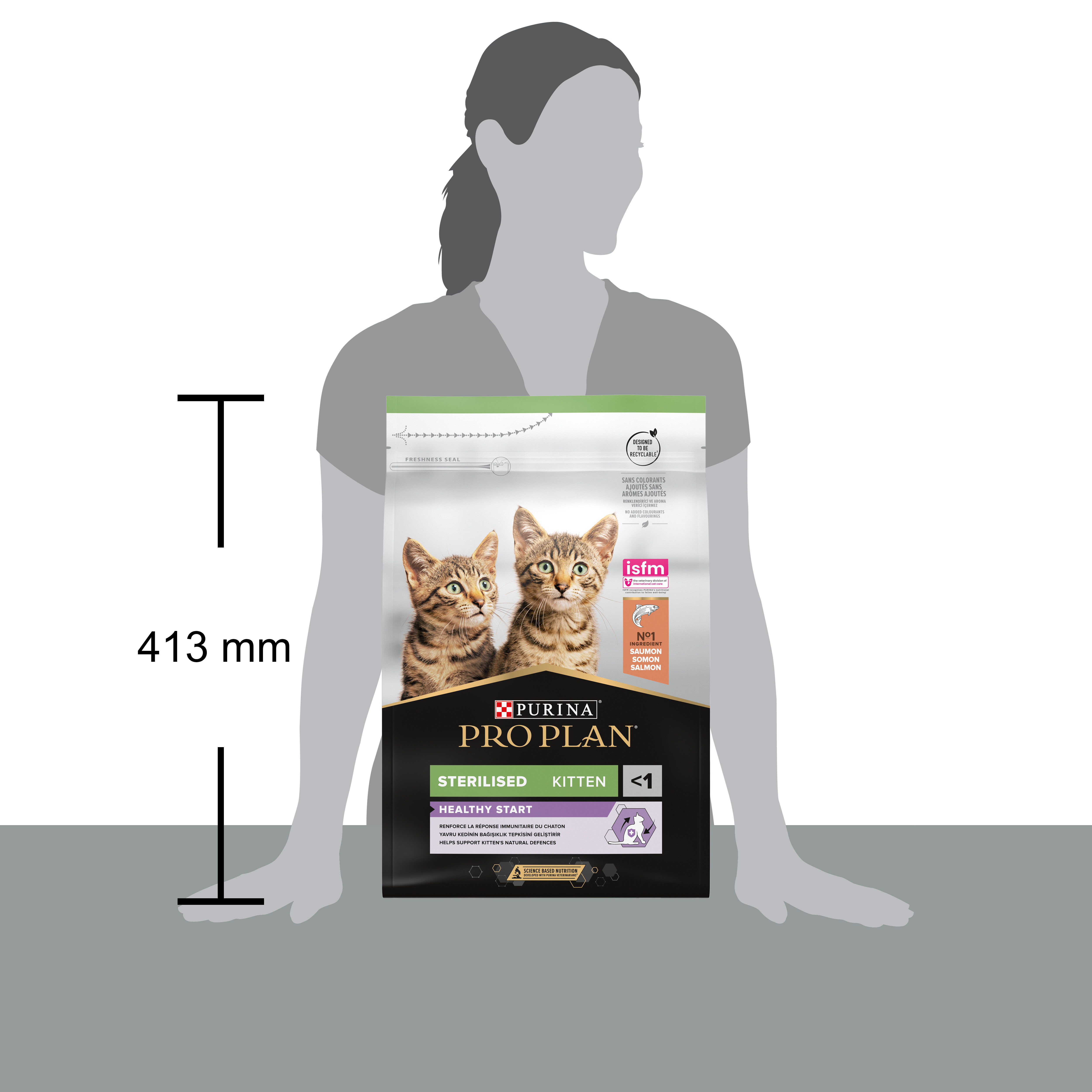 Pro plan - Croquettes Sterilised Kitten au Saumon pour Chaton - 3Kg Image num&eacute;ro 6