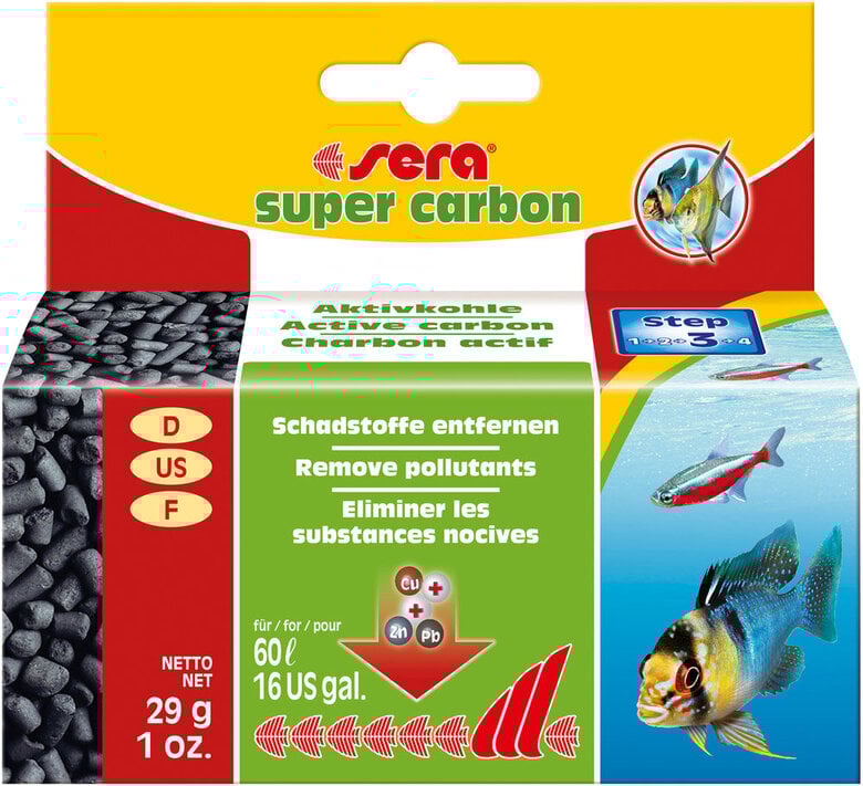 Sera - Charbon Actif Super Carbon - 29g Image numéro 1 Sera - Charbon Actif Super Carbon - 29g Image numéro 1