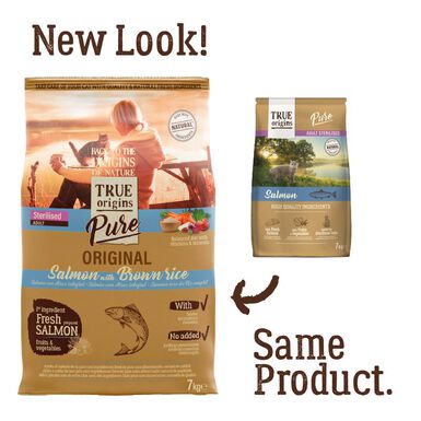 True Origins Pure - Croquettes au Saumon pour Chat Adulte Stérilisé