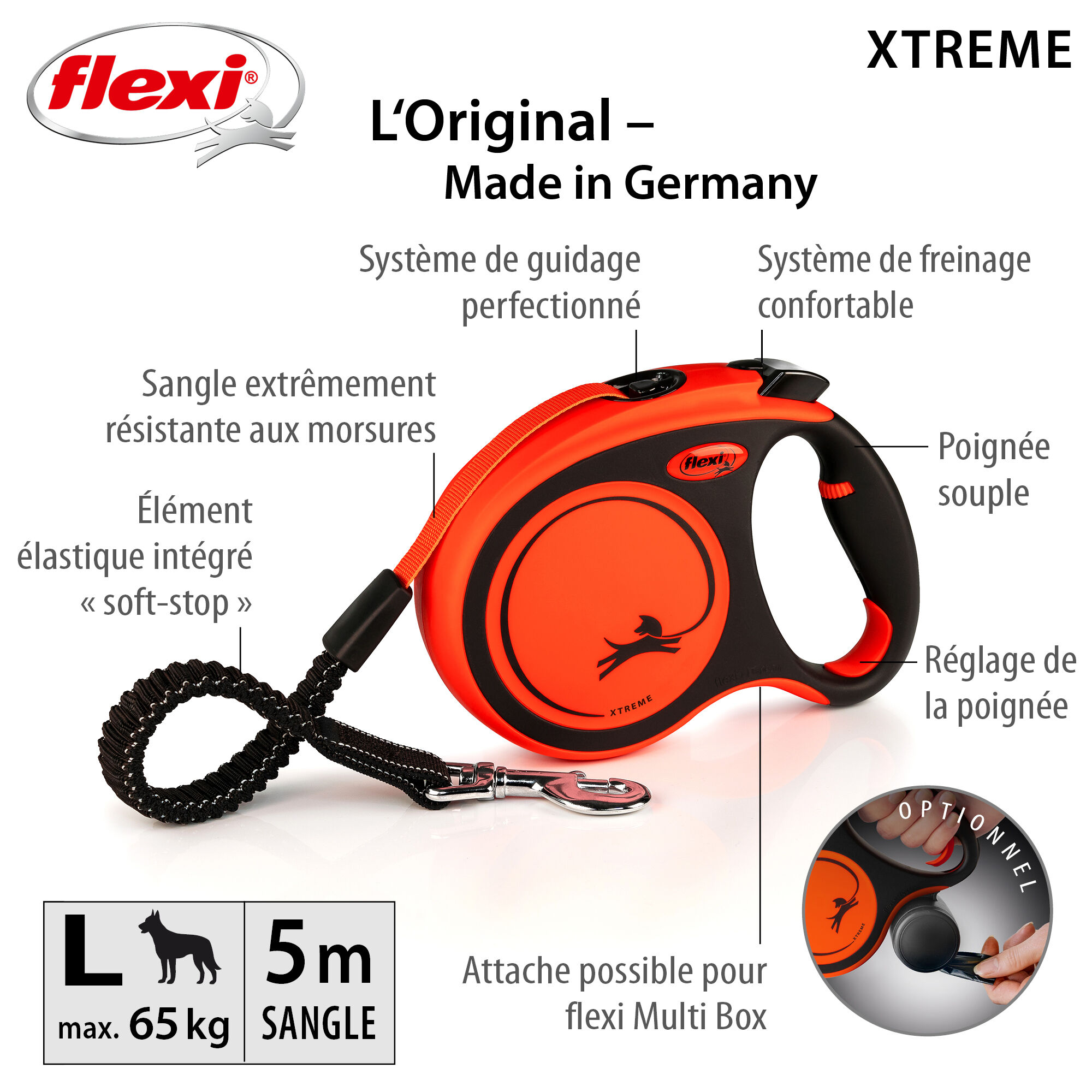 Flexi - Laisse A Enrouleur Xtreme Sangle pour Chien - L Image num&eacute;ro 8